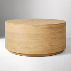 Apiker Volume Round Drum Coffee Table  - Wooden bazar