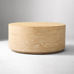 Apiker Volume Round Drum Coffee Table  - Wooden bazar