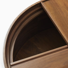 Jigasa Volume Round Storage Drum Coffee Table - Wooden bazar