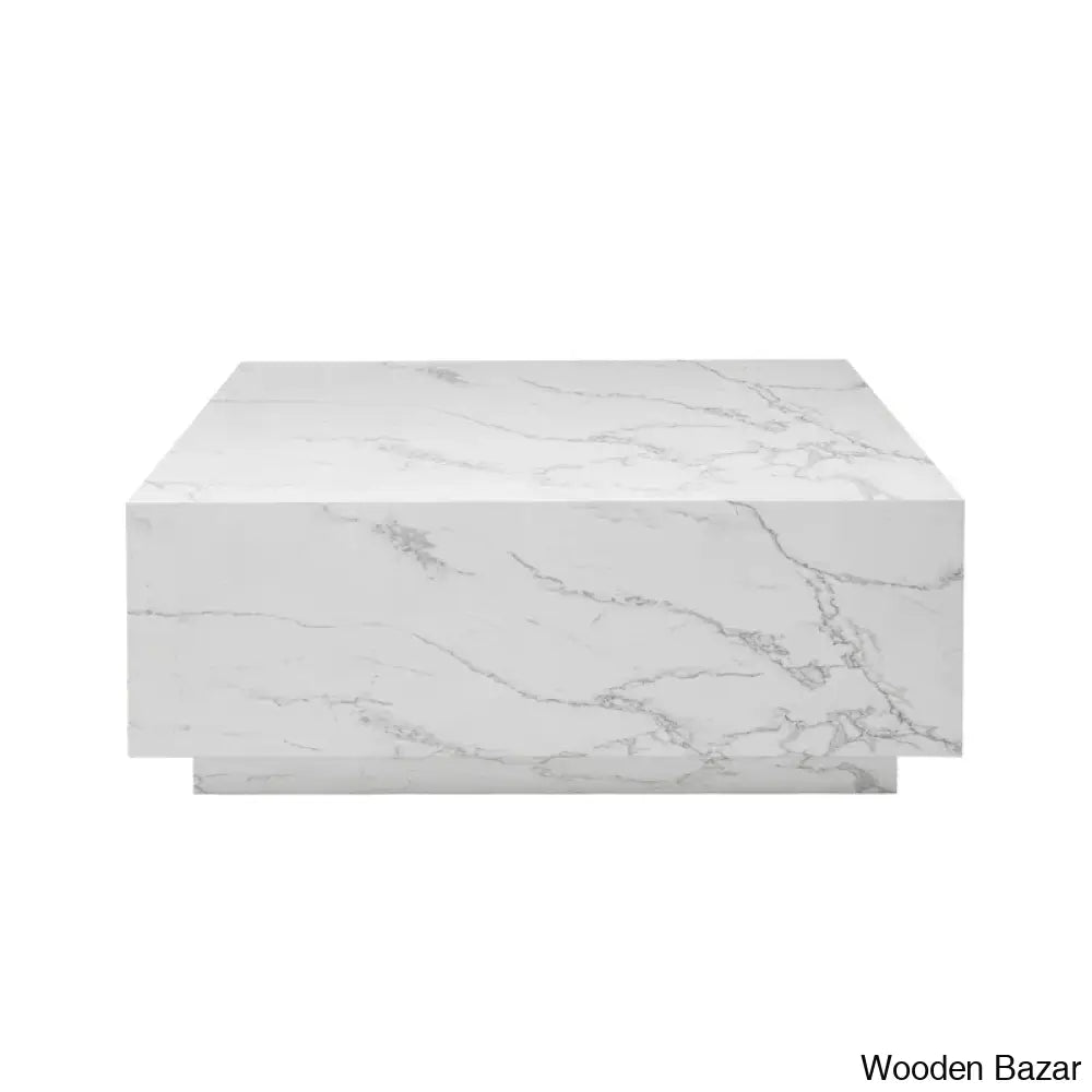 Wahidulo 35’’ Faux Marble Modern Block Coffee And Center Table