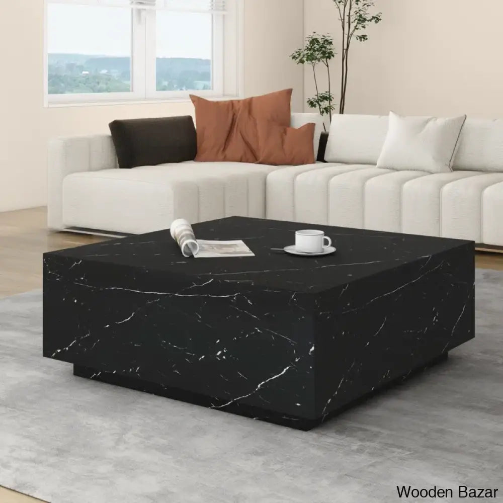 Wahidulo 35’’ Faux Marble Modern Block Coffee And Center Table