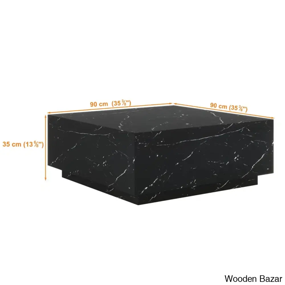 Wahidulo 35’’ Faux Marble Modern Block Coffee And Center Table