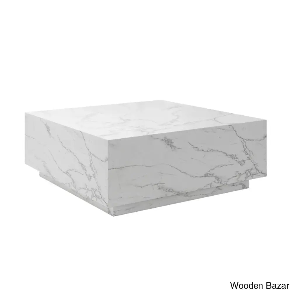 Wahidulo 35’’ Faux Marble Modern Block Coffee And Center Table