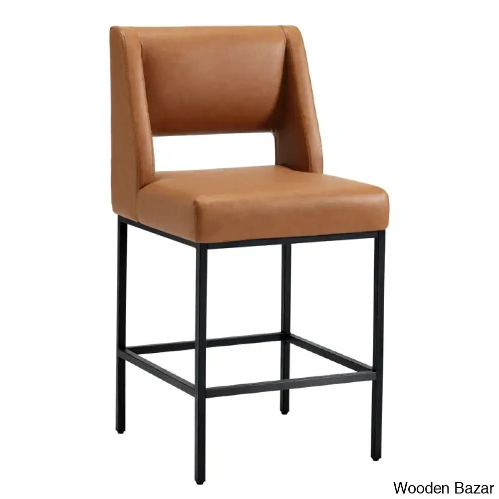 Waldaz Swivel Upholstered 26.4’’ Counter And Bar Stool With Metal Frame (Set Of 2)