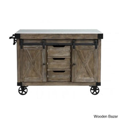 Wallaceton Marble Top Kitchen Island Trolley Cart Cabinet Kitchen Island With Storage