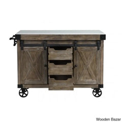 Wallaceton Marble Top Kitchen Island Trolley Cart Cabinet Kitchen Island With Storage