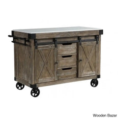 Wallaceton Marble Top Kitchen Island Trolley Cart Cabinet Kitchen Island With Storage