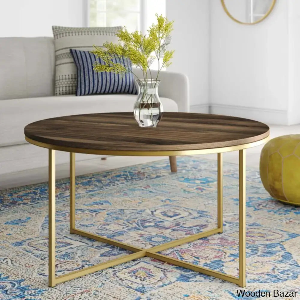 Wassern Coffee And Center Table Gold / White