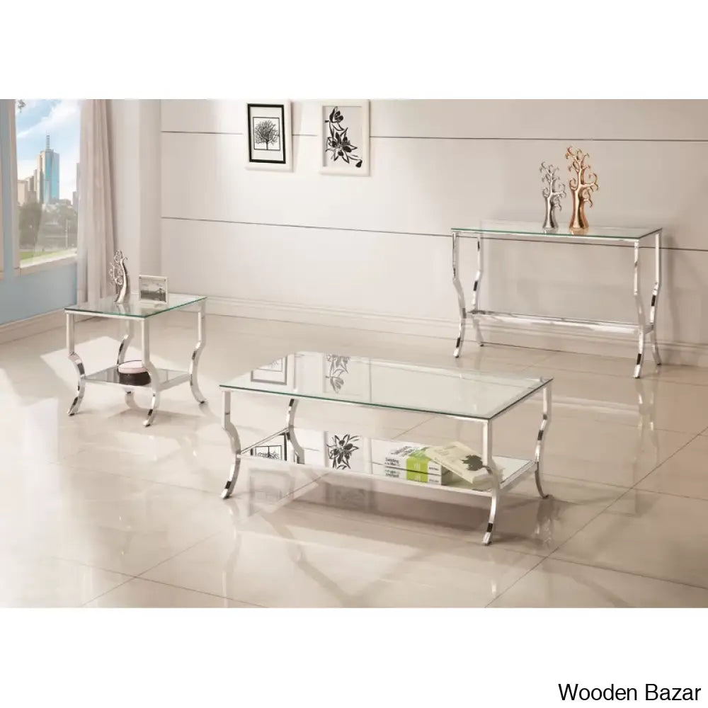 Waverlye Place Glass Top Coffee And Center Table