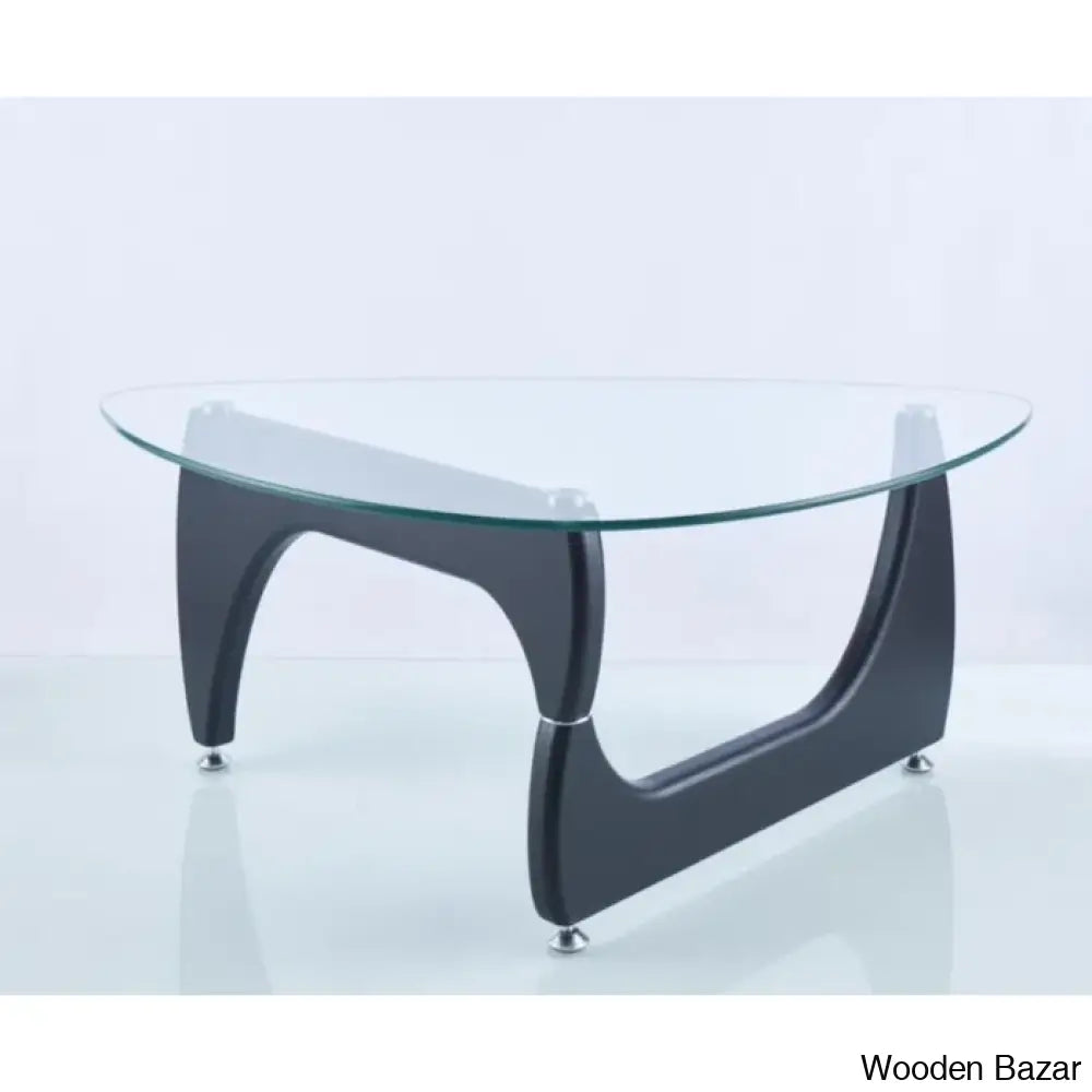 Weathere Abstracto Coffee And Center Table Black