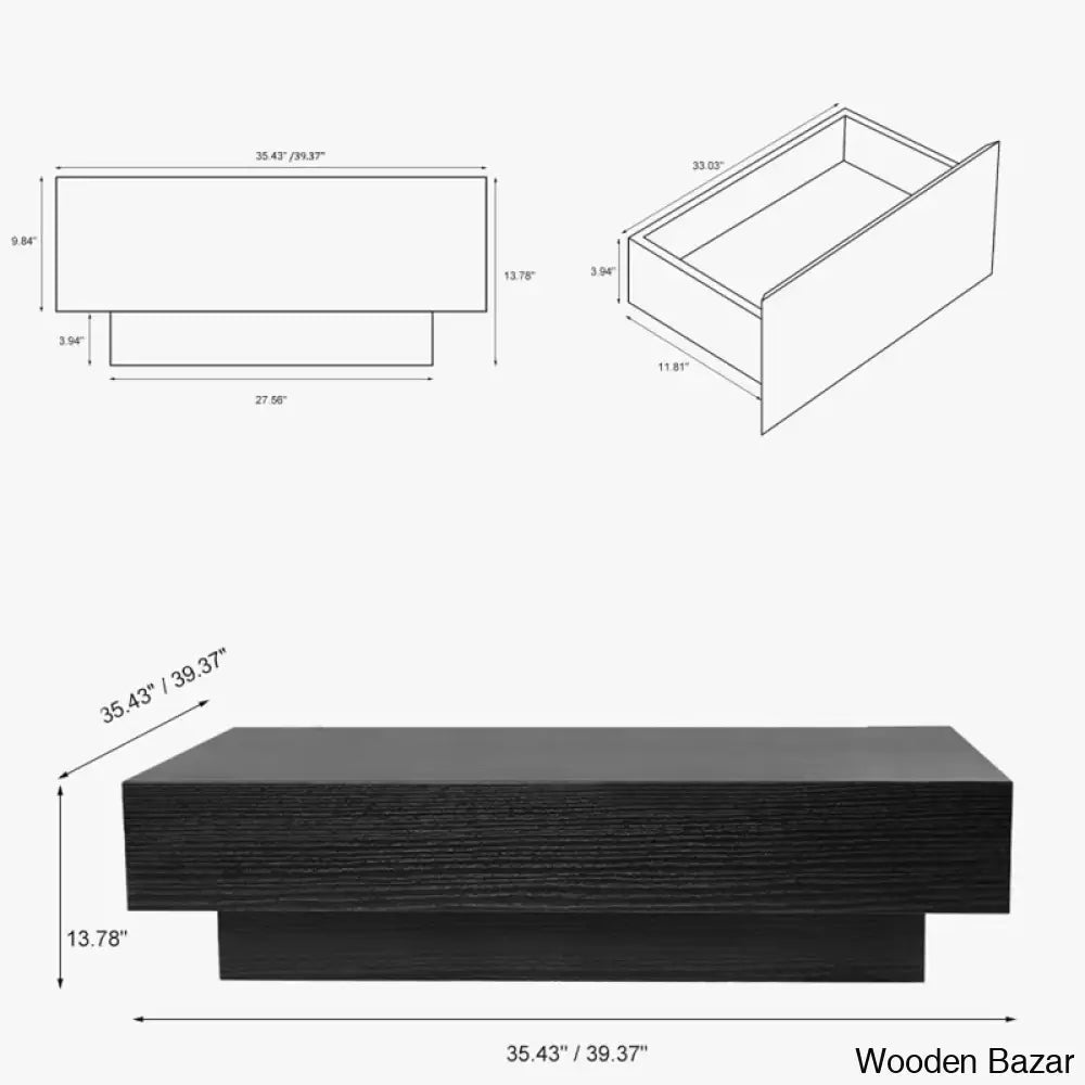 Webster Wood Living Room Table Square Coffee Fully-Assembled And Center Table