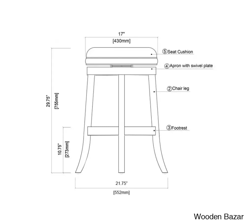 Westerbergy Swivel Upholstered Counter And Bar Stool