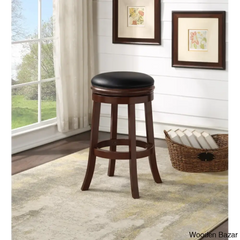 Westerbergy Swivel Upholstered Counter And Bar Stool Cappuccino / Bar (29” Seat Height)