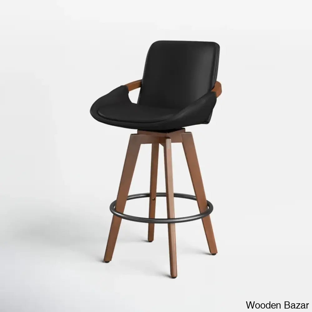 Whitacren Swivel Upholstered 26’’ Counter And Bar Stool With Solid Wood Frame