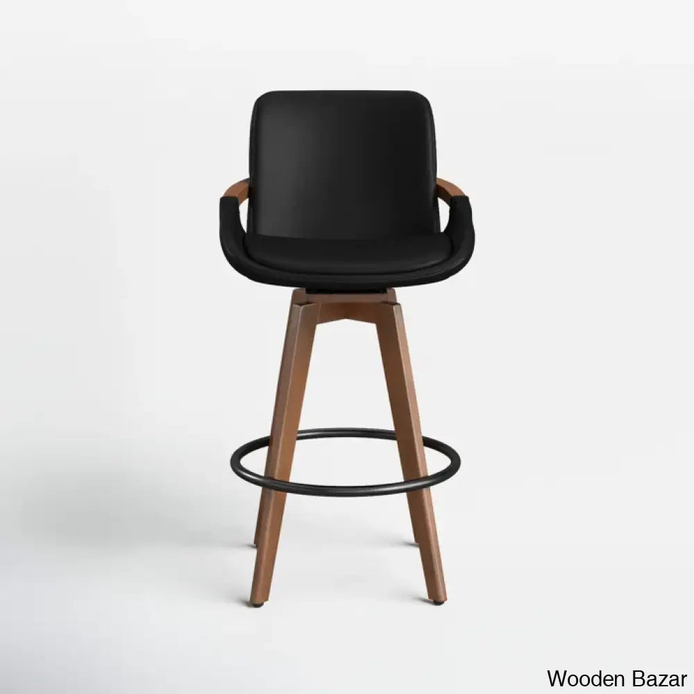 Whitacren Swivel Upholstered 26’’ Counter And Bar Stool With Solid Wood Frame