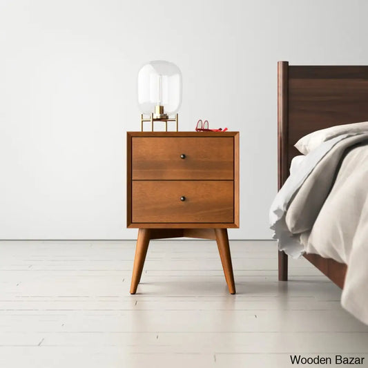 Bedside Table - Wooden Bazar