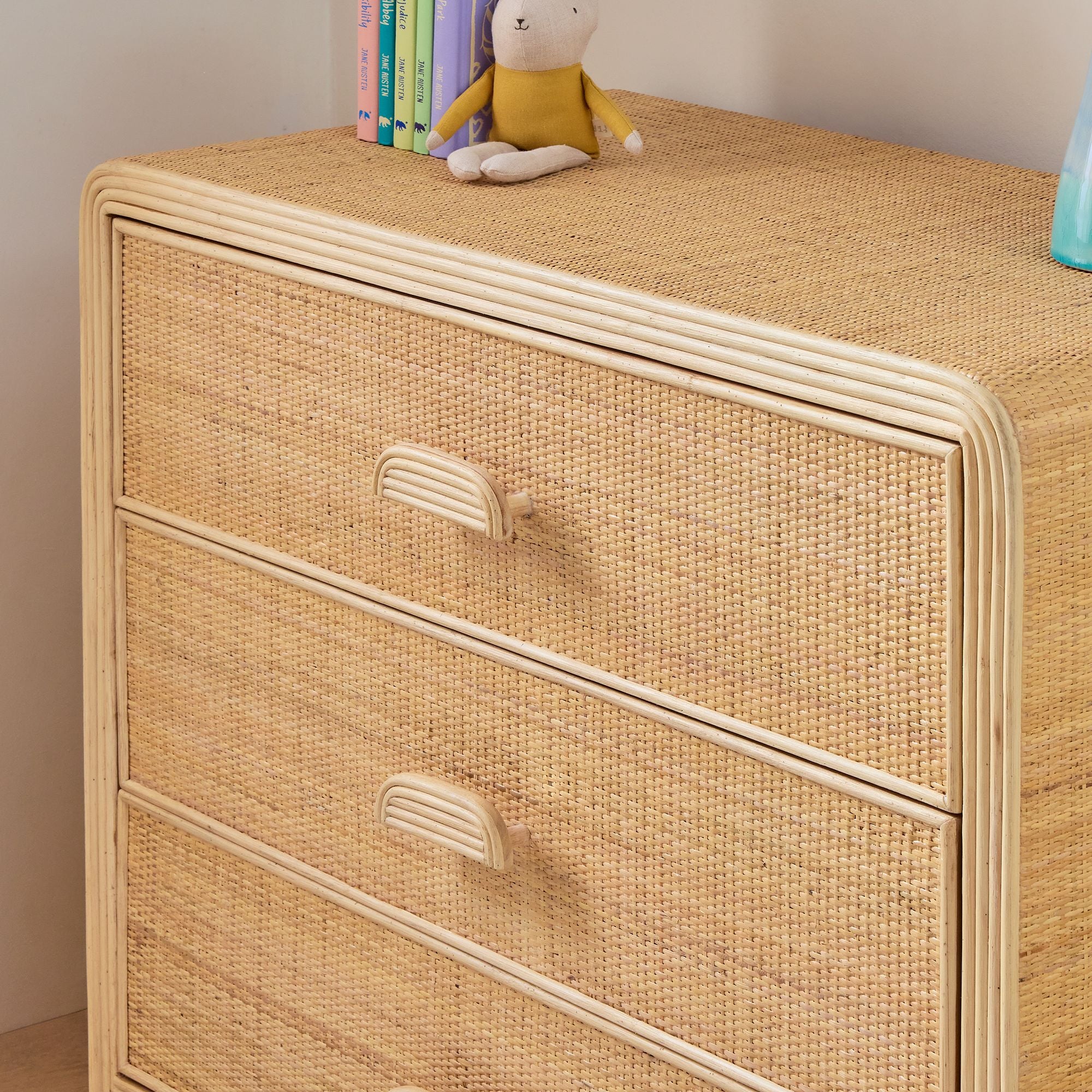 Kittow Rattan 3-Drawer Dresser - Wooden Bazar