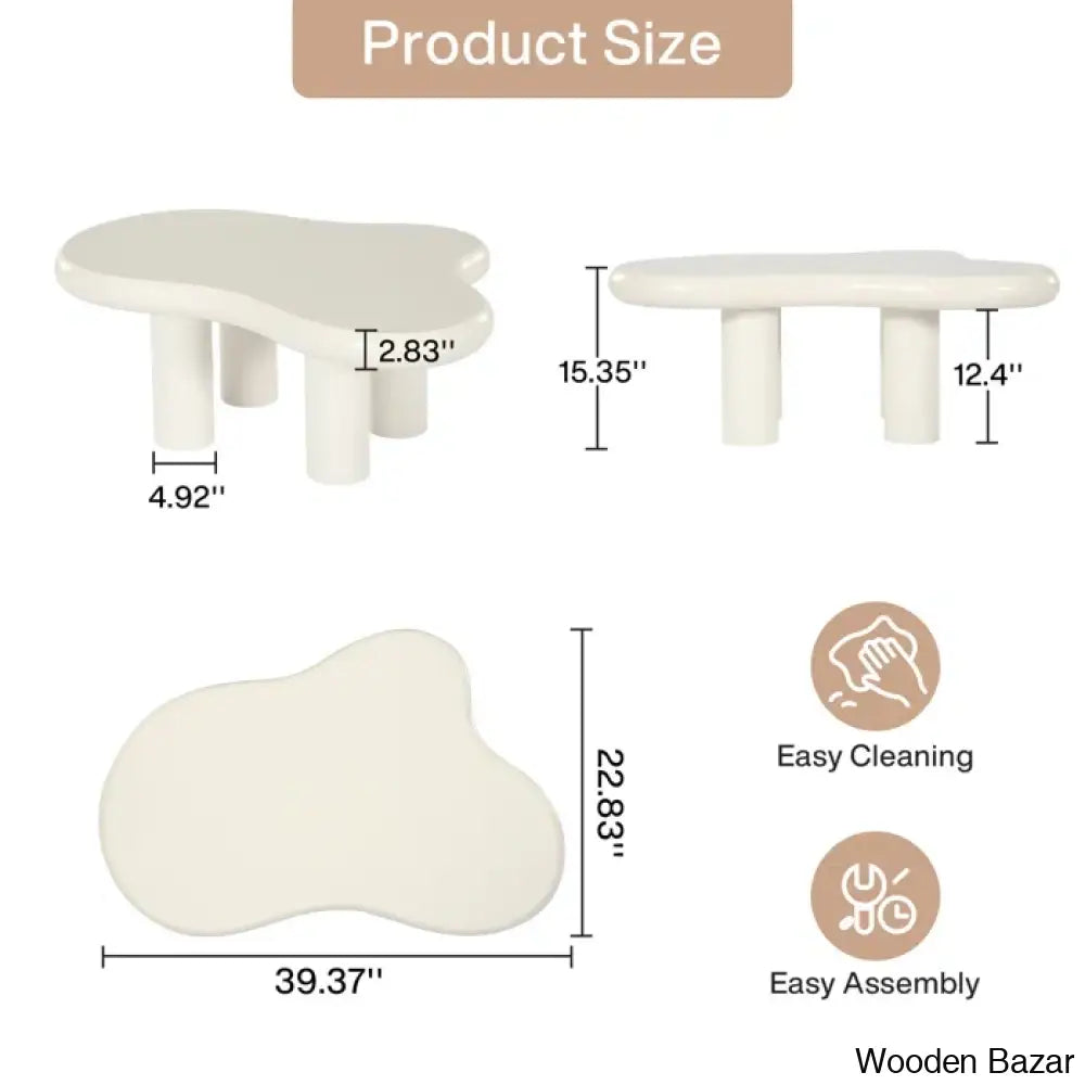 Wing 39.4’’ Cloud Coffee And Center Table