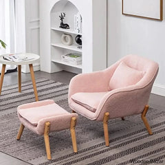 wing chair with ottoman