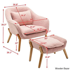 wing chair with ottoman