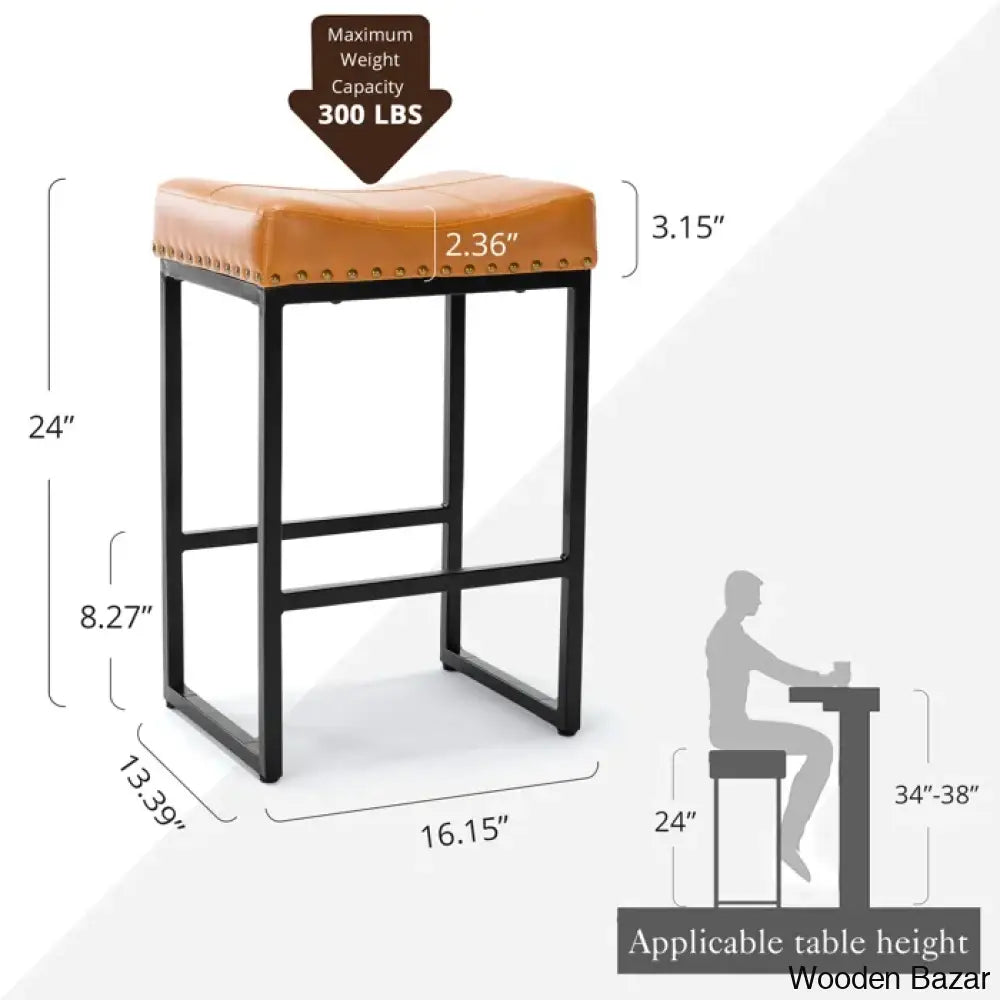 Winster Swivel Cushioned Backless Counter & Bar Stools With Metal Frame Upholstered Seat