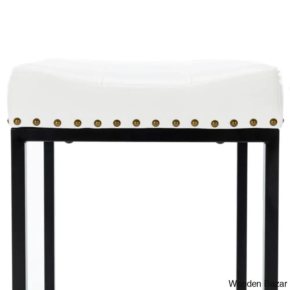 Winster Swivel Cushioned Backless Counter & Bar Stools With Metal Frame Upholstered Seat