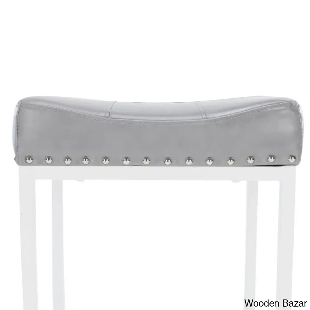 Winster Swivel Cushioned Backless Counter & Bar Stools With Metal Frame Upholstered Seat