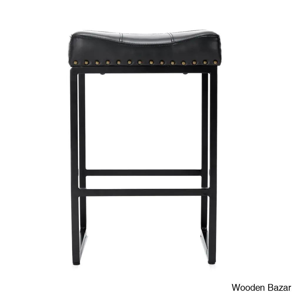 Winster Swivel Cushioned Backless Counter & Bar Stools With Metal Frame Upholstered Seat