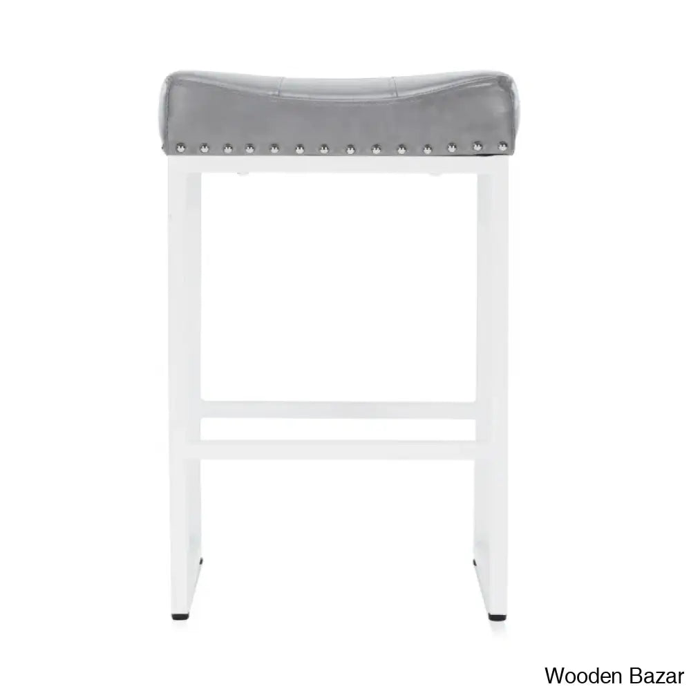 Winster Swivel Cushioned Backless Counter & Bar Stools With Metal Frame Upholstered Seat