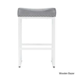 Winster Swivel Cushioned Backless Counter & Bar Stools With Metal Frame Upholstered Seat