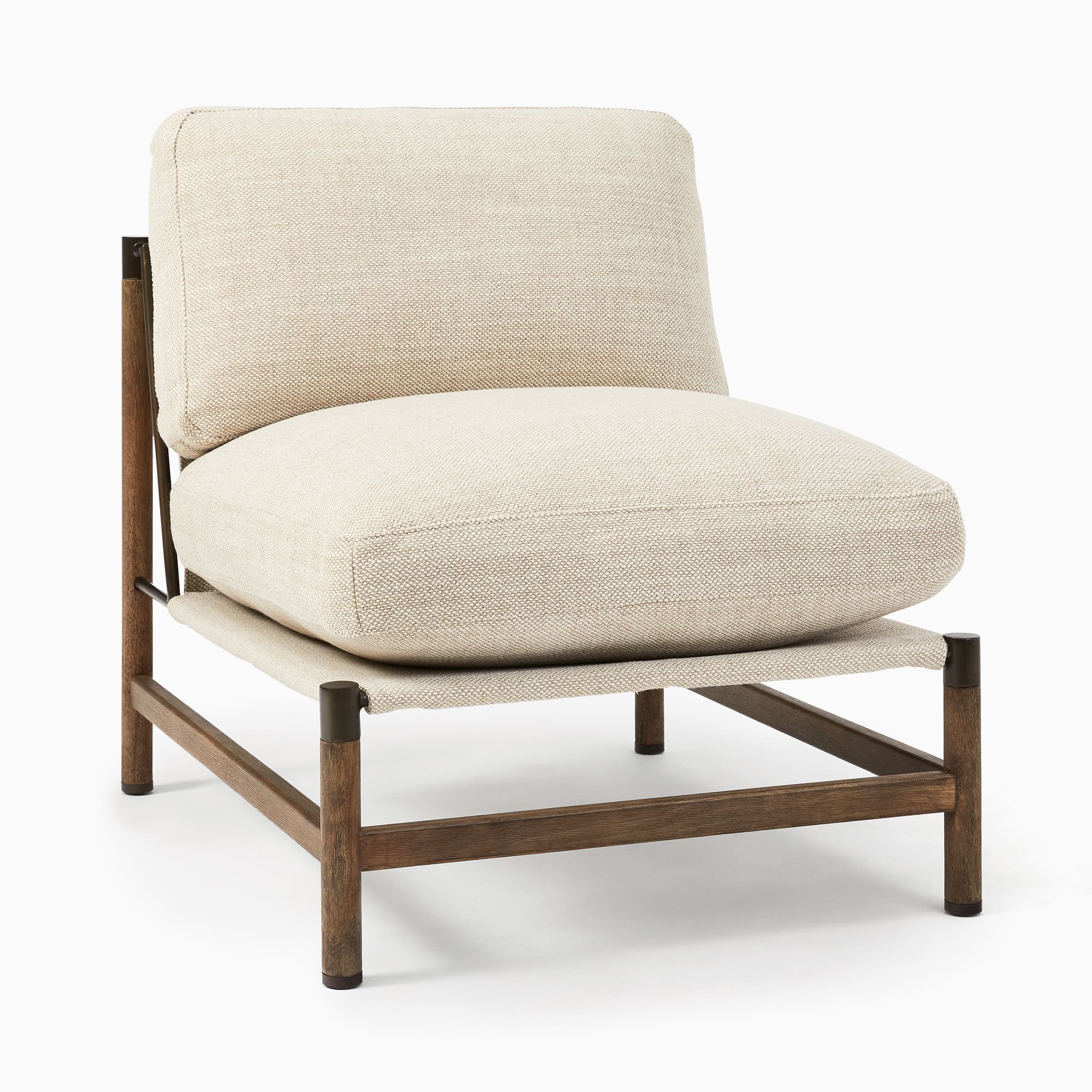 Sinphered Wood & Metal Framed Chair - Wooden Bazar