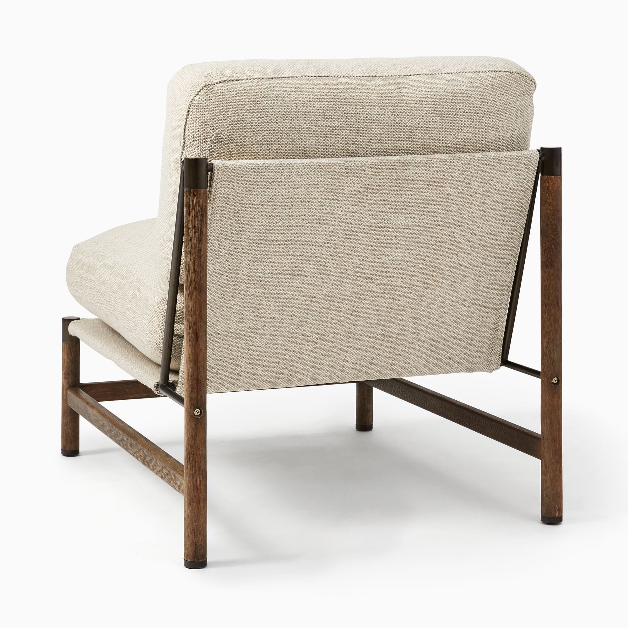 Sinphered Wood & Metal Framed Chair - Wooden Bazar