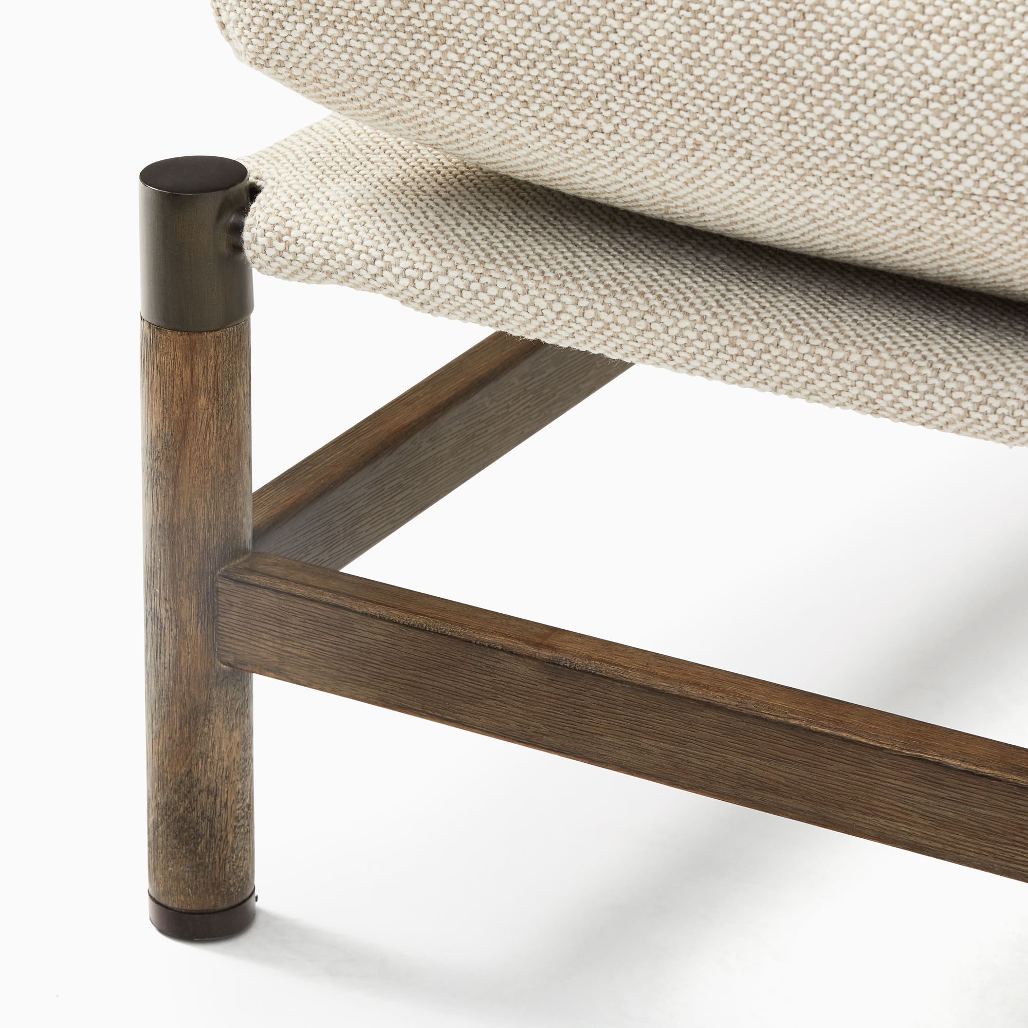 Sinphered Wood & Metal Framed Chair - Wooden Bazar
