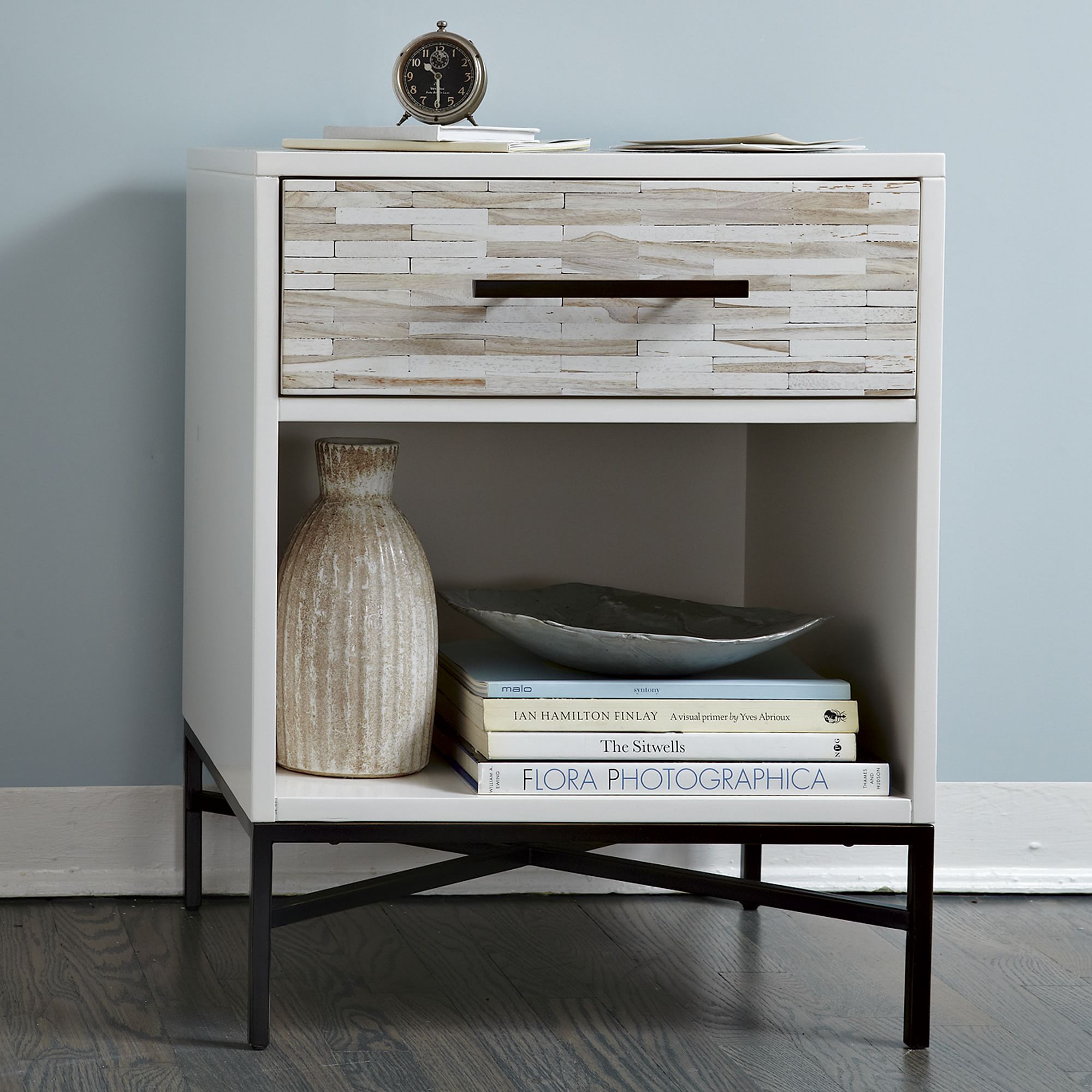 Niagor Tiled Bedside table - Wooden Bazar