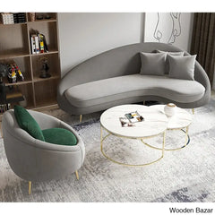 Luxury Curved 3 Seater Sofa-27