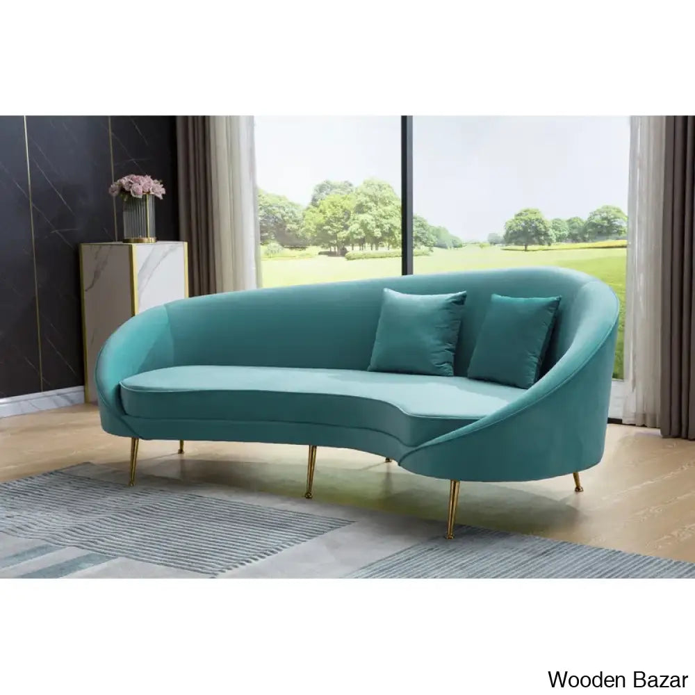 Wooden Bazar Curved Sofa-13