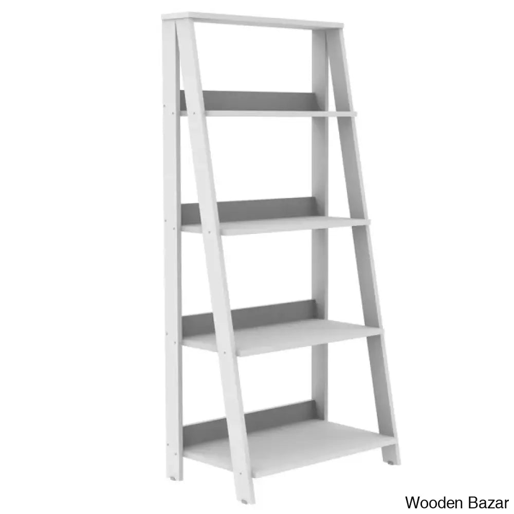 ladder shelf metal is the best for arranging your room stuff in the soluable manner. arrange your whole stuff and arrange your home with amazing book ladder shelf. Revamp that cluttered corner with this contemporary ladder shelf metal. Use the four shelves to showcase books and games. 