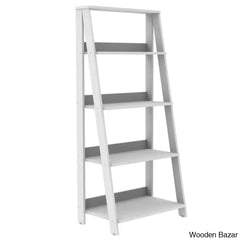 ladder shelf metal is the best for arranging your room stuff in the soluable manner. arrange your whole stuff and arrange your home with amazing book ladder shelf. Revamp that cluttered corner with this contemporary ladder shelf metal. Use the four shelves to showcase books and games. 