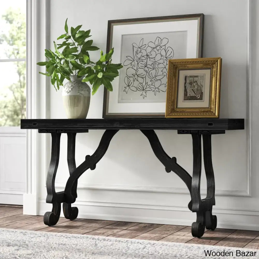 Sofa Table with Glass - Console Table