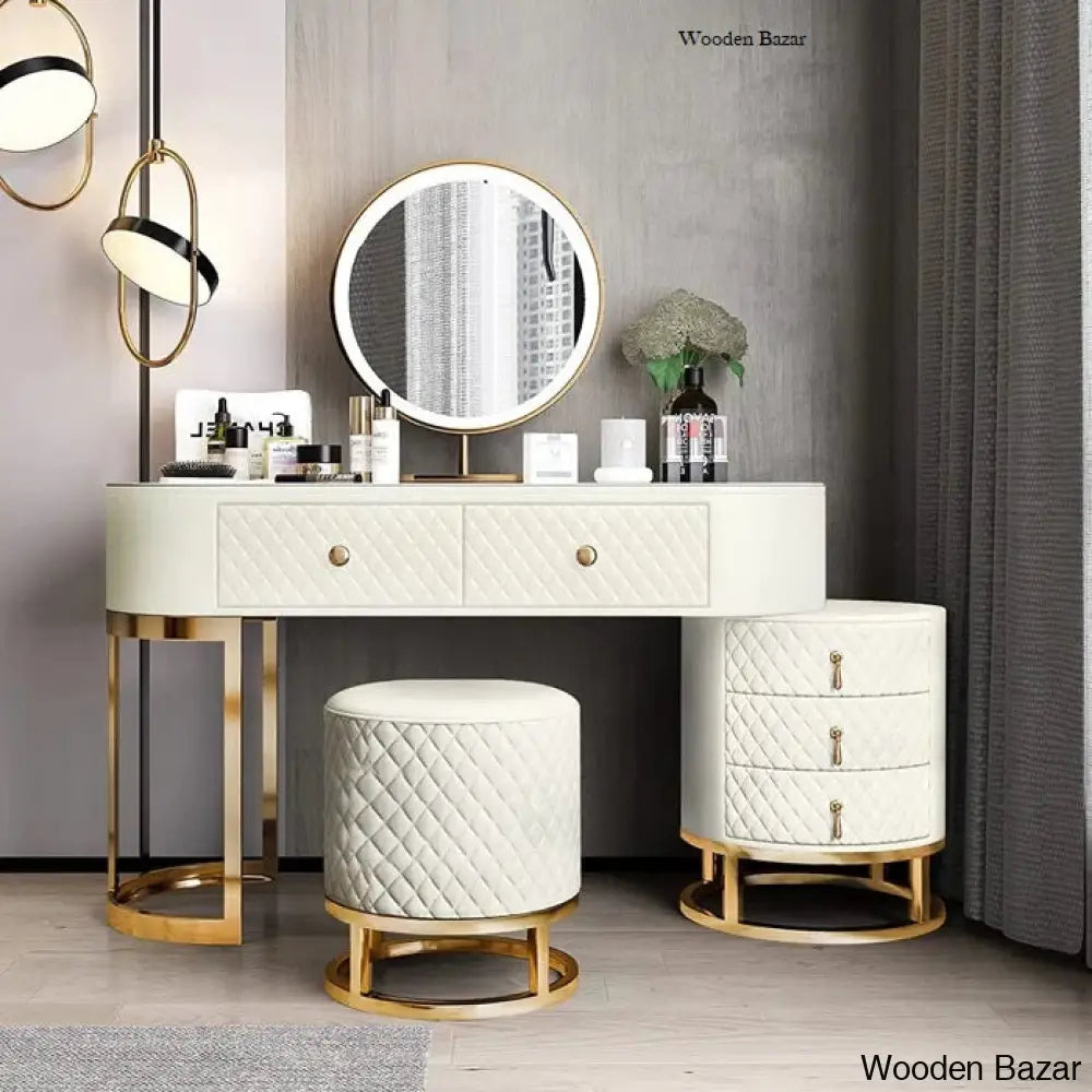 Wooden Bazar Flutura Vanity Dressing Table With Mirror Modern Dressing Table Designs For Bedroom