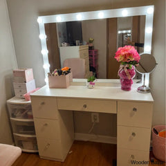 Wooden Bazar Freya Vanity Dressing Table With Mirror