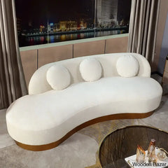 3 seater Curved sofa with steel base-6