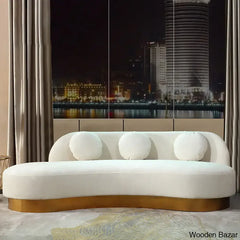 3 seater Curved sofa with steel base-7