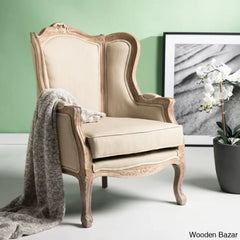 This Chair For Bedroom with and wonderful carving design having more fabric option.