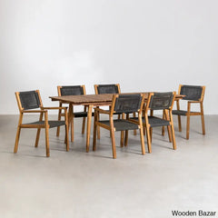 Wren Modern Wooden Dining Table Set For Serene Gatherings