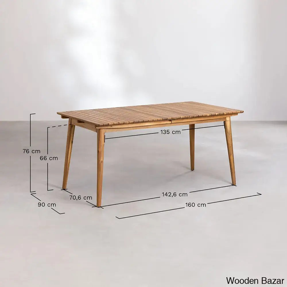 Wren Modern Wooden Dining Table Set For Serene Gatherings