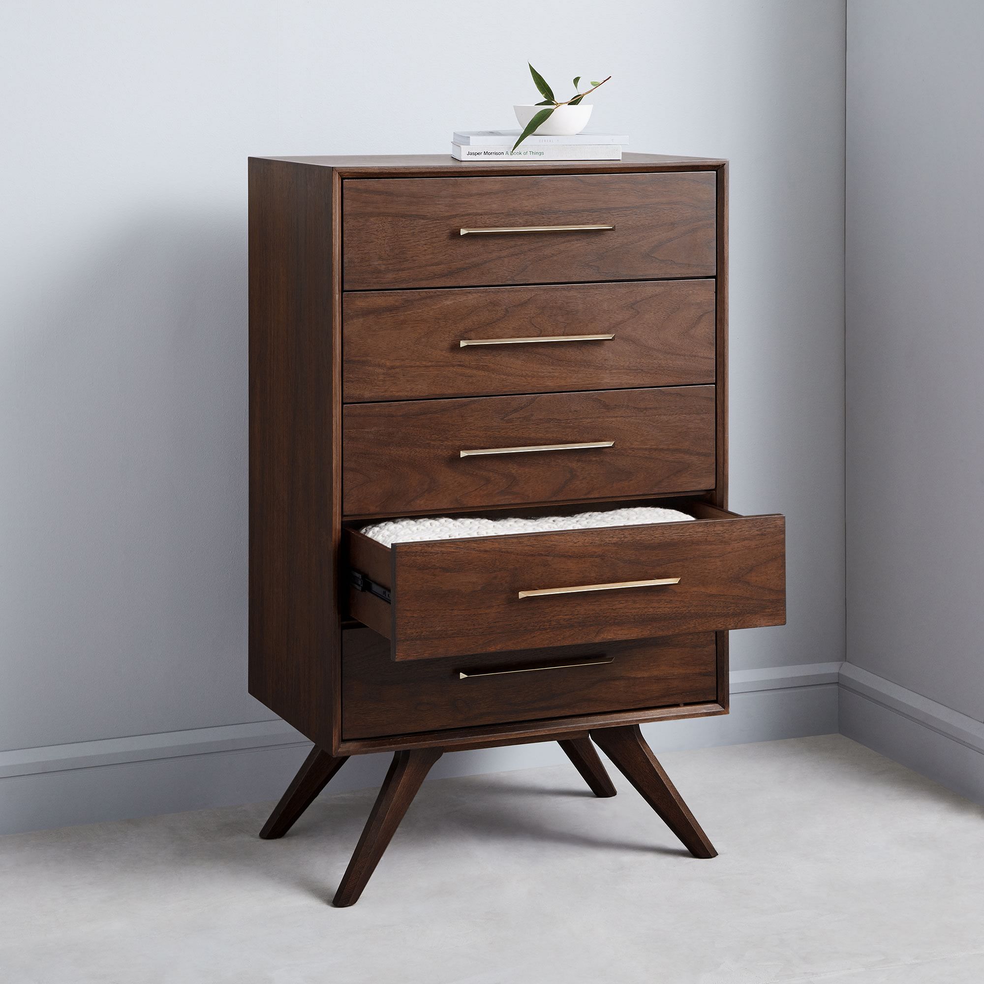 Uermen 5-Drawer Dresser - Wooden Bazar