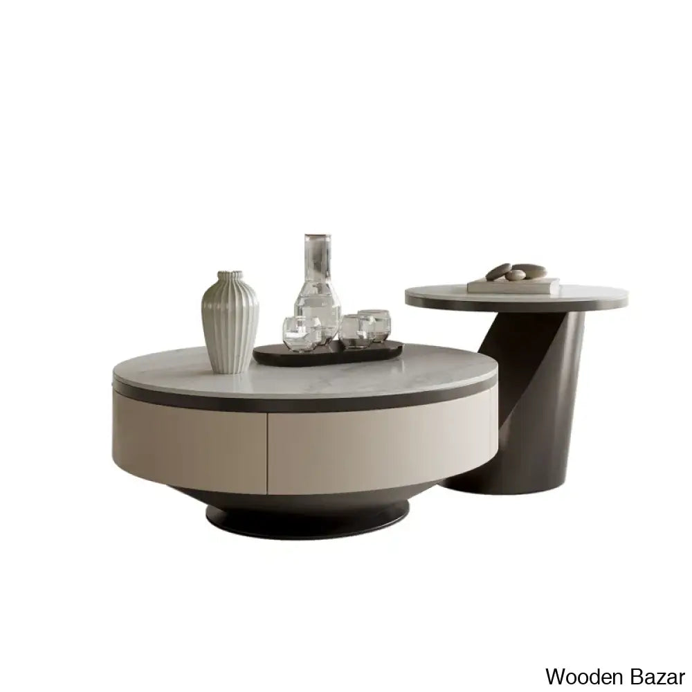 Wyclef Modern (Set Of 2) Coffee Table And Center Table - Wooden Bazar