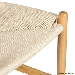 Wyns Swivel Solid Wood Counter And Bar Stool With Weave Seat
