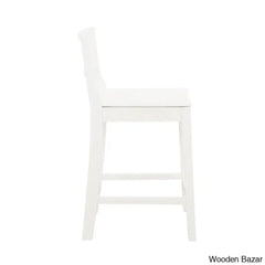 Yalingupz Swivel Counter And Bar Stool Solid Wood (Set Of 2)